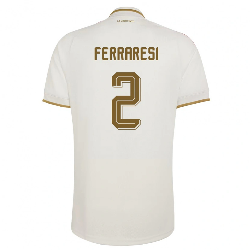 Danxen Hombre Camiseta Venezuela Nahuel Ferraresi #2 Marfil Amarillo 2ª Equipación 26-28 La Camisa