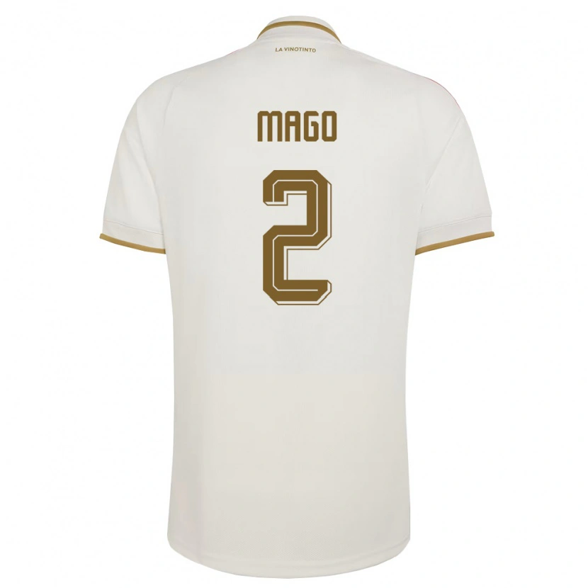 Danxen Hombre Camiseta Venezuela Albert Mago #2 Marfil Amarillo 2ª Equipación 26-28 La Camisa