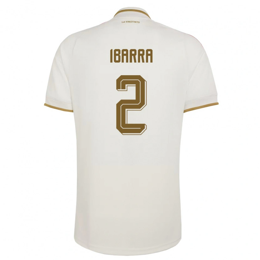 Danxen Hombre Camiseta Venezuela Pablo Ibarra #2 Marfil Amarillo 2ª Equipación 26-28 La Camisa
