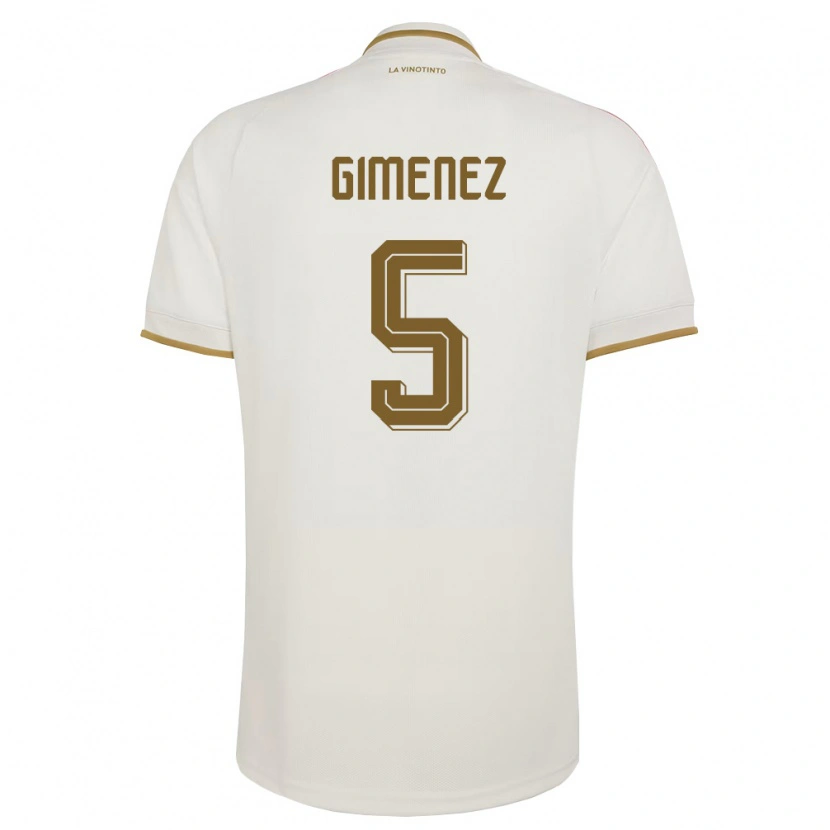 Danxen Hombre Camiseta Venezuela Yenifer Giménez #5 Marfil Amarillo 2ª Equipación 26-28 La Camisa