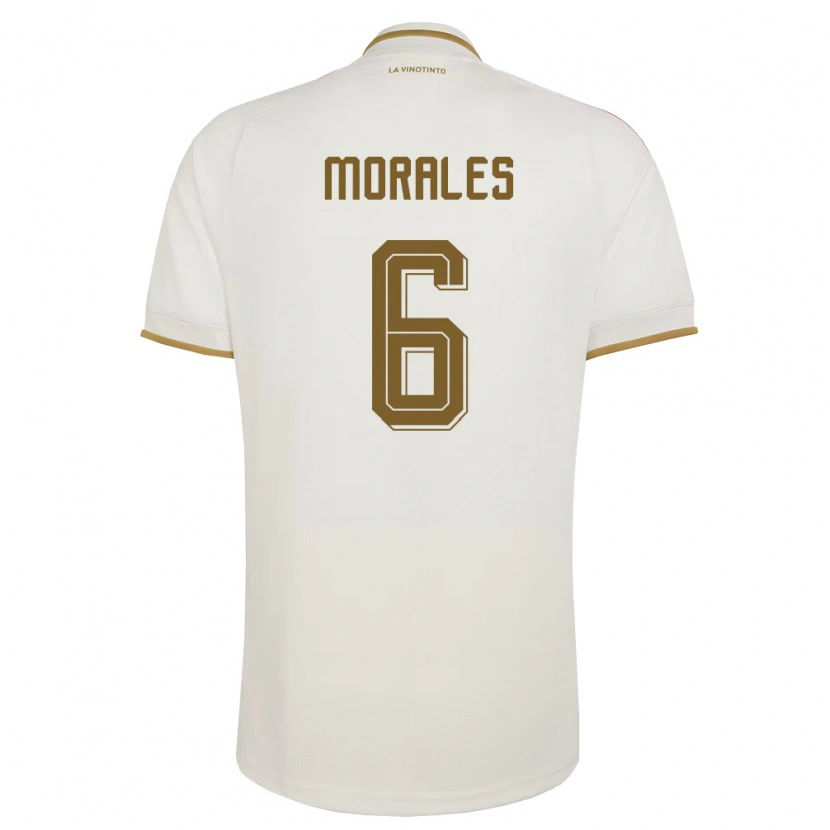 Danxen Hombre Camiseta Venezuela Sebastian Morales #6 Marfil Amarillo 2ª Equipación 26-28 La Camisa