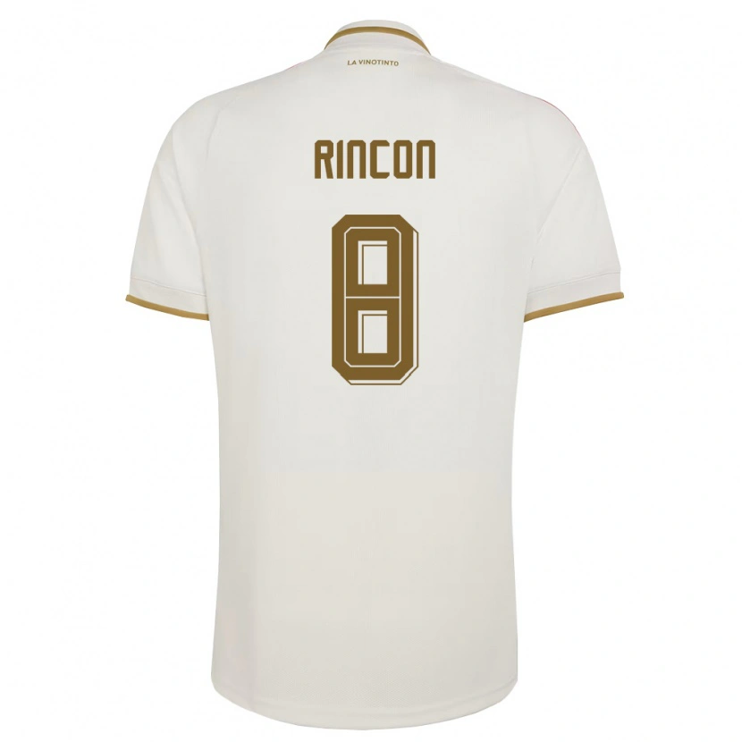 Danxen Hombre Camiseta Venezuela Tomás Rincón #8 Marfil Amarillo 2ª Equipación 26-28 La Camisa