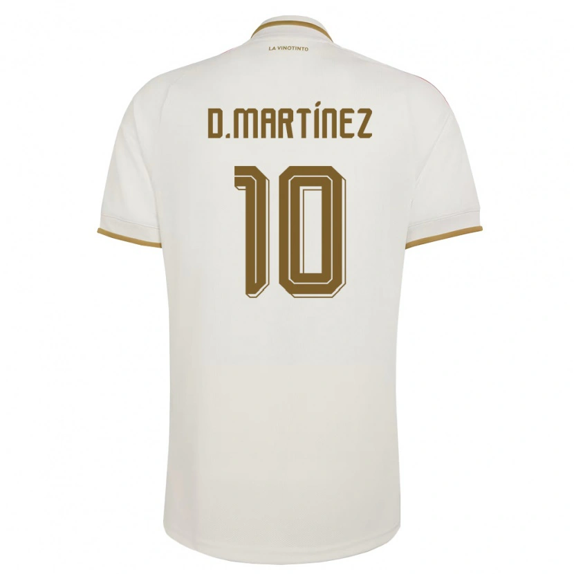 Danxen Hombre Camiseta Venezuela David Martínez #10 Marfil Amarillo 2ª Equipación 26-28 La Camisa