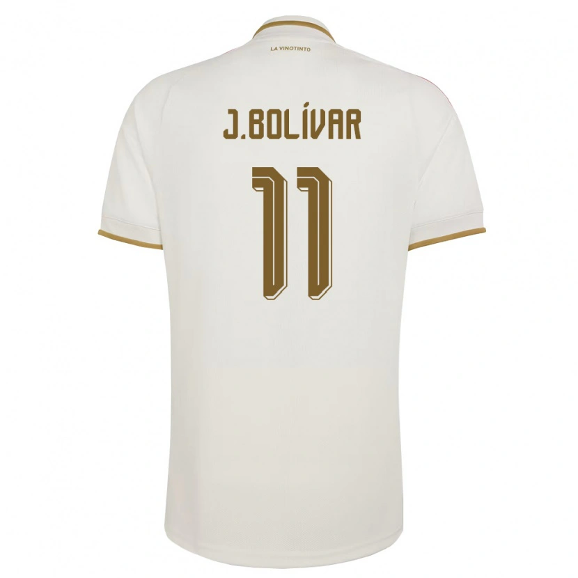 Danxen Hombre Camiseta Venezuela Jovanny Bolívar #11 Marfil Amarillo 2ª Equipación 26-28 La Camisa