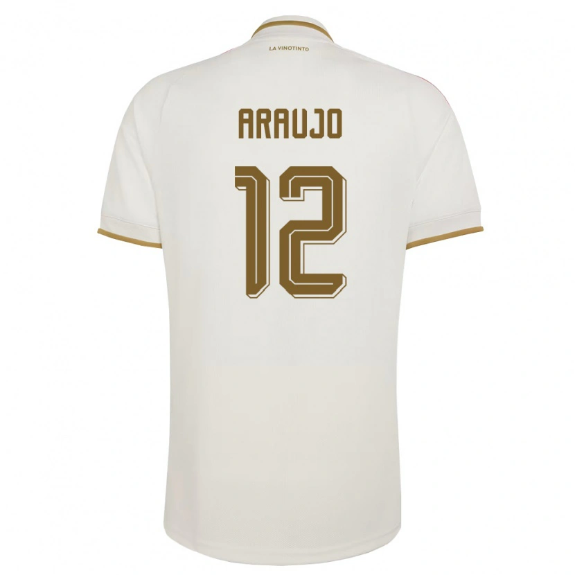 Danxen Hombre Camiseta Venezuela Sabrina Araujo #12 Marfil Amarillo 2ª Equipación 26-28 La Camisa
