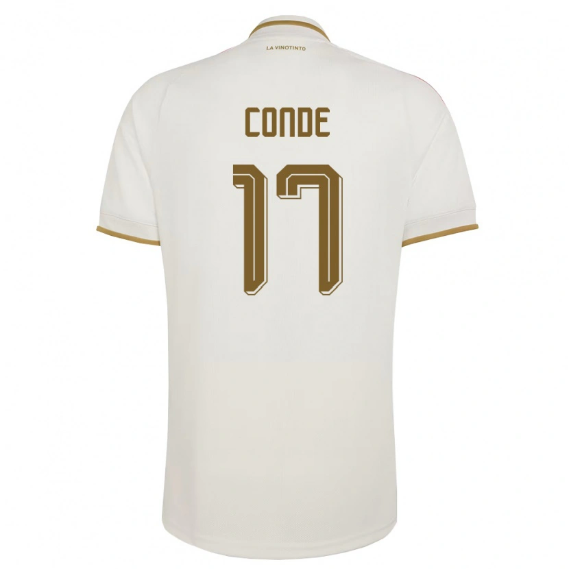 Danxen Hombre Camiseta Venezuela Óscar Conde #17 Marfil Amarillo 2ª Equipación 26-28 La Camisa