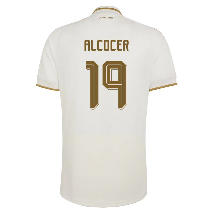 Danxen Hombre Camiseta Venezuela Brayan Alcocer #19 Marfil Amarillo 2ª Equipación 26-28 La Camisa