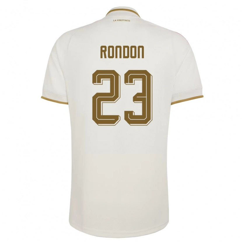 Danxen Hombre Camiseta Venezuela Salomón Rondón #23 Marfil Amarillo 2ª Equipación 26-28 La Camisa