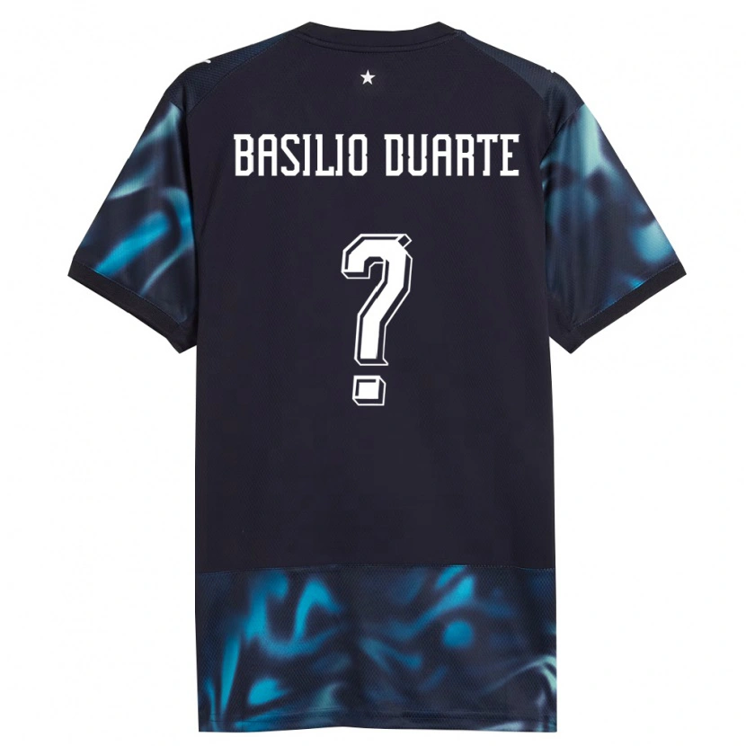 Danxen Hombre Camiseta Paraguay Basilio Duarte #0 Marino Azul Cielo 2ª Equipación 26-28 La Camisa