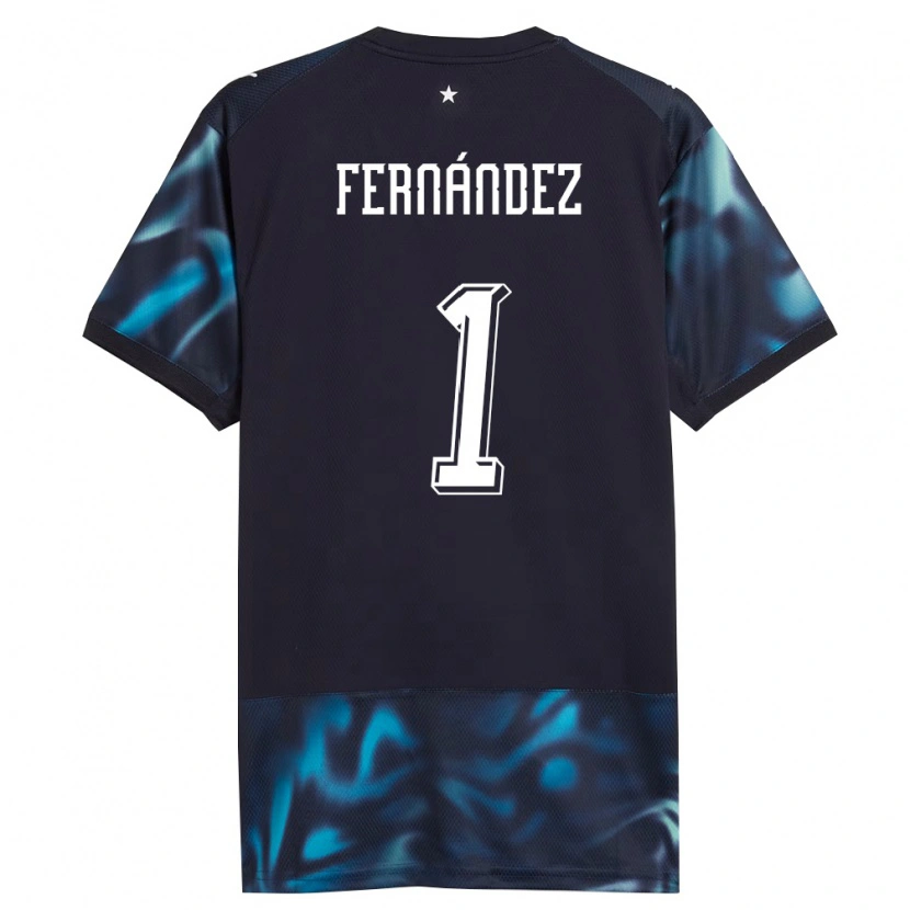 Danxen Hombre Camiseta Paraguay Matías Fernández #1 Marino Azul Cielo 2ª Equipación 26-28 La Camisa
