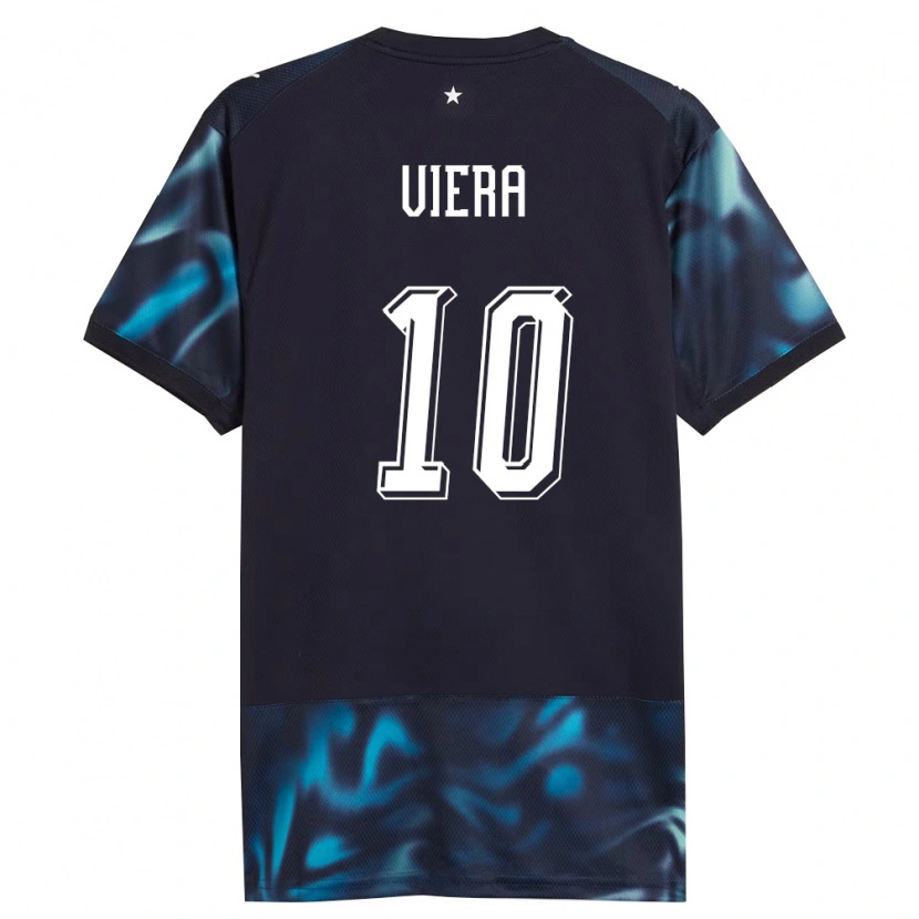 Danxen Hombre Camiseta Paraguay Wílder Viera #10 Marino Azul Cielo 2ª Equipación 26-28 La Camisa