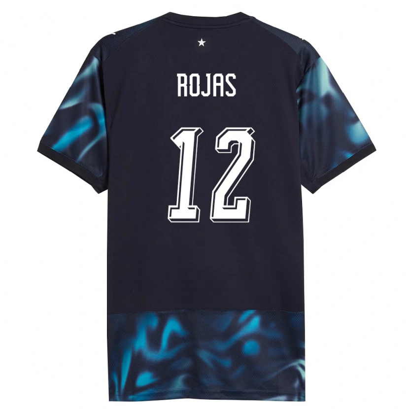 Danxen Hombre Camiseta Paraguay Victor Rojas #12 Marino Azul Cielo 2ª Equipación 26-28 La Camisa