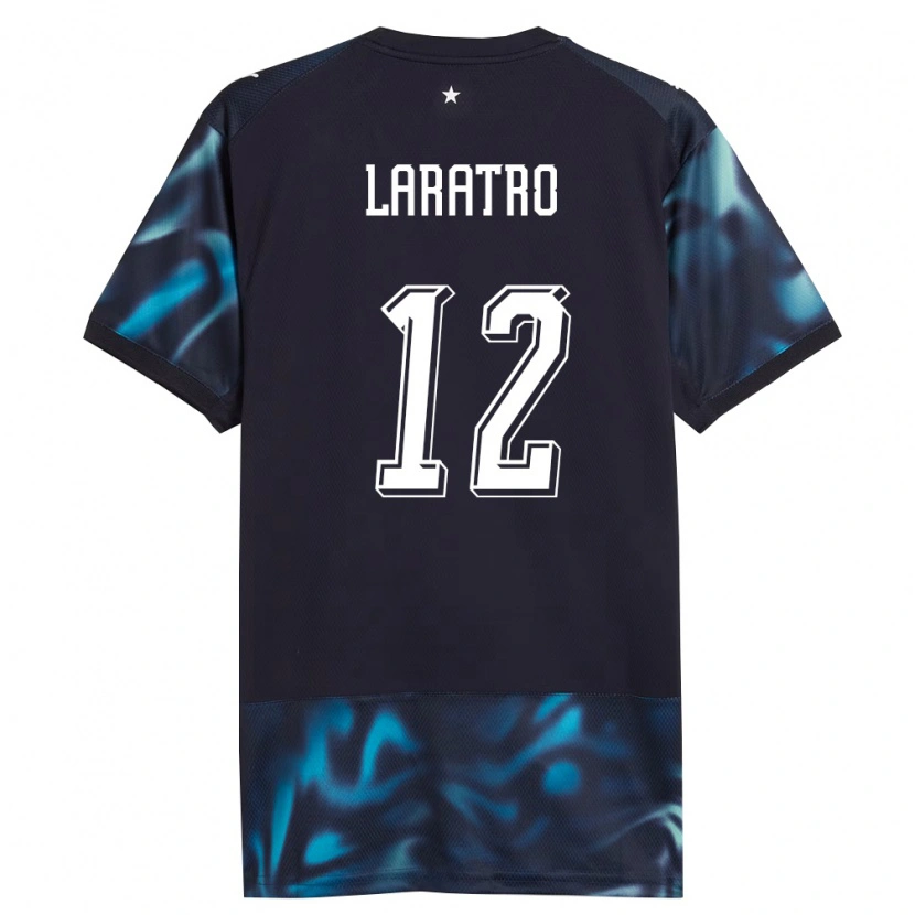 Danxen Hombre Camiseta Paraguay Rainero Laratro #12 Marino Azul Cielo 2ª Equipación 26-28 La Camisa