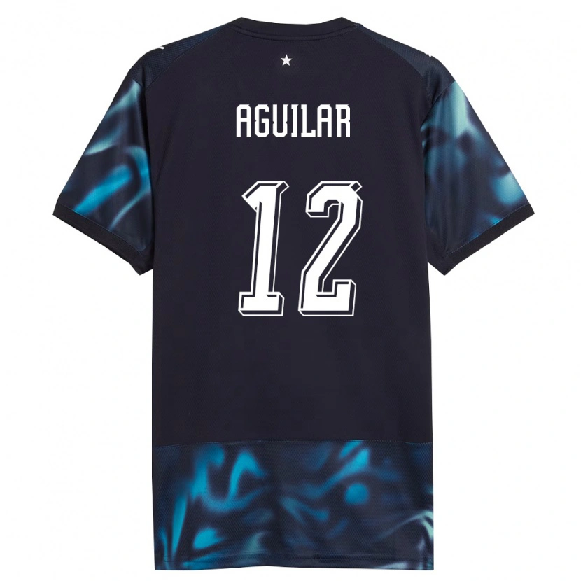 Danxen Hombre Camiseta Paraguay Alfredo Aguilar #12 Marino Azul Cielo 2ª Equipación 26-28 La Camisa