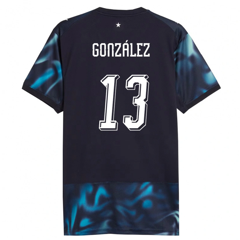 Danxen Hombre Camiseta Paraguay Jesús González #13 Marino Azul Cielo 2ª Equipación 26-28 La Camisa