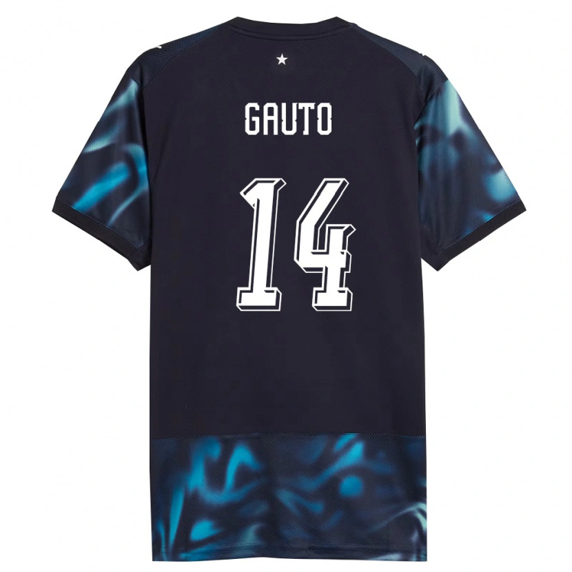 Danxen Hombre Camiseta Paraguay Ariel Gauto #14 Marino Azul Cielo 2ª Equipación 26-28 La Camisa