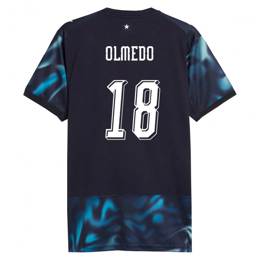 Danxen Hombre Camiseta Paraguay Cesar Olmedo #18 Marino Azul Cielo 2ª Equipación 26-28 La Camisa