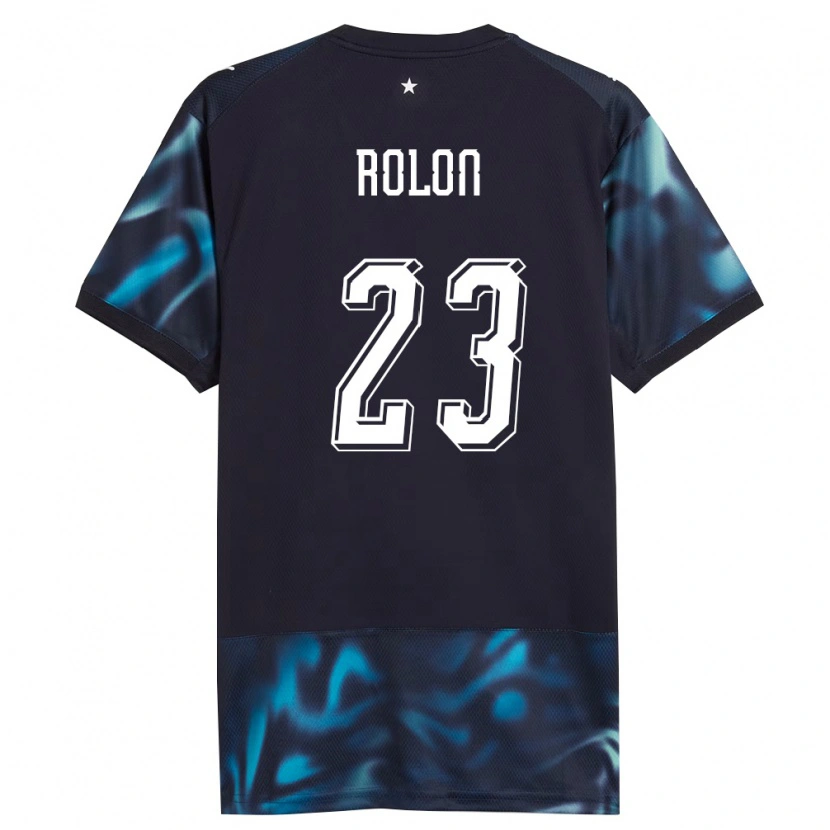 Danxen Hombre Camiseta Paraguay Luis Rolón #23 Marino Azul Cielo 2ª Equipación 26-28 La Camisa