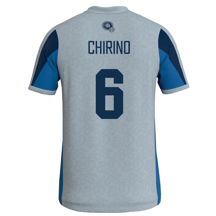 Danxen Hombre Camiseta El Salvador Alejandra Chirino #6 Blanco Azul Cielo 2ª Equipación 26-28 La Camisa