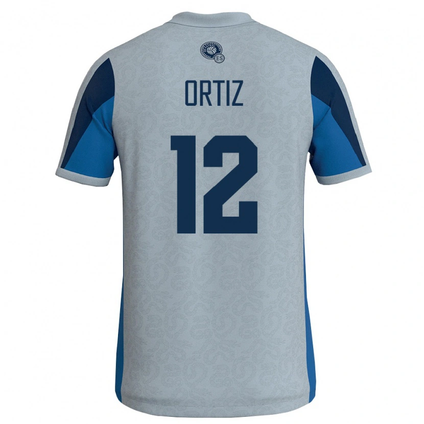 Danxen Hombre Camiseta El Salvador Johann Ortiz #12 Blanco Azul Cielo 2ª Equipación 26-28 La Camisa