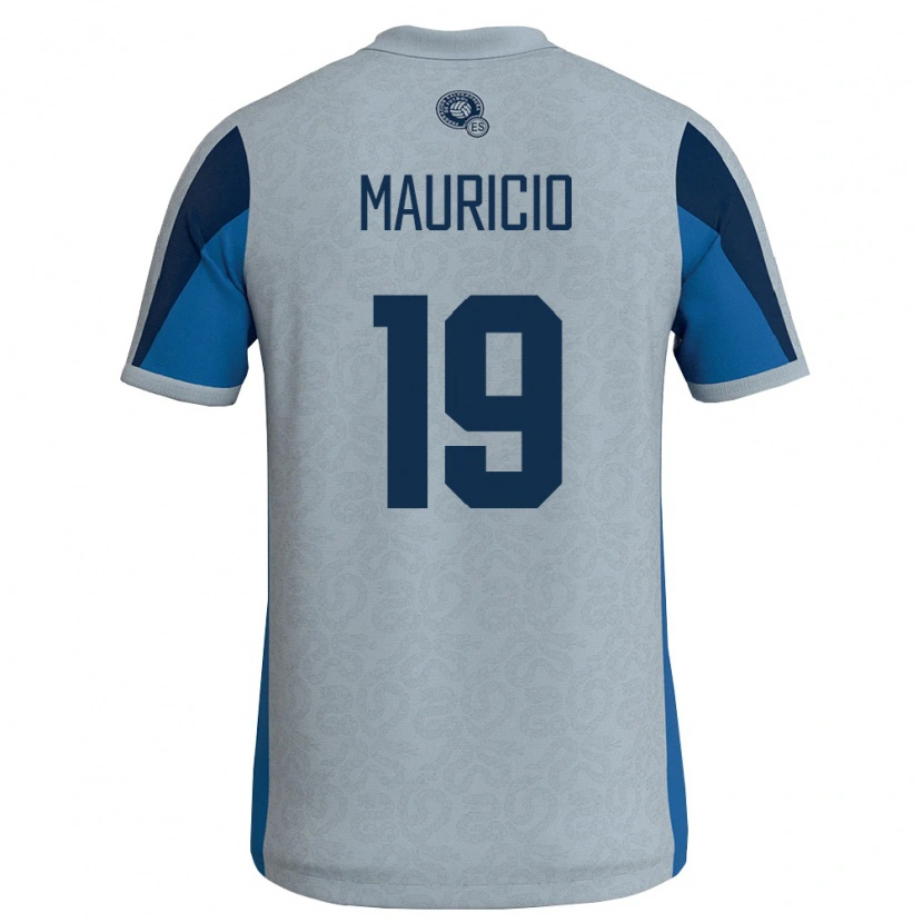 Danxen Hombre Camiseta El Salvador Emerson Mauricio #19 Blanco Azul Cielo 2ª Equipación 26-28 La Camisa
