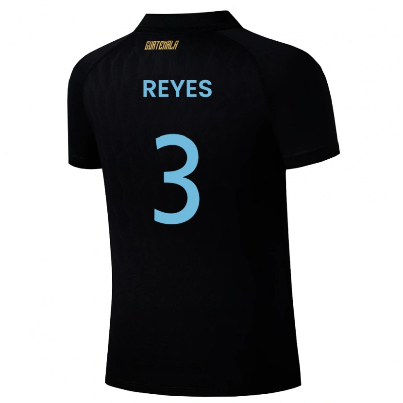 Danxen Hombre Camiseta Guatemala Martha Reyes #3 Negro Azul Cielo Blanco 2ª Equipación 26-28 La Camisa