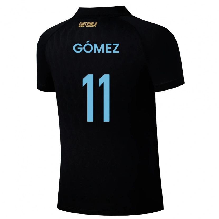 Danxen Hombre Camiseta Guatemala Savianna Gómez #11 Negro Azul Cielo Blanco 2ª Equipación 26-28 La Camisa