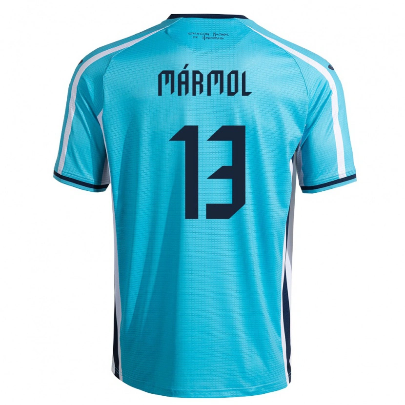 Danxen Hombre Camiseta Honduras Edil Mármol #13 Azul Cielo Marino 2ª Equipación 26-28 La Camisa