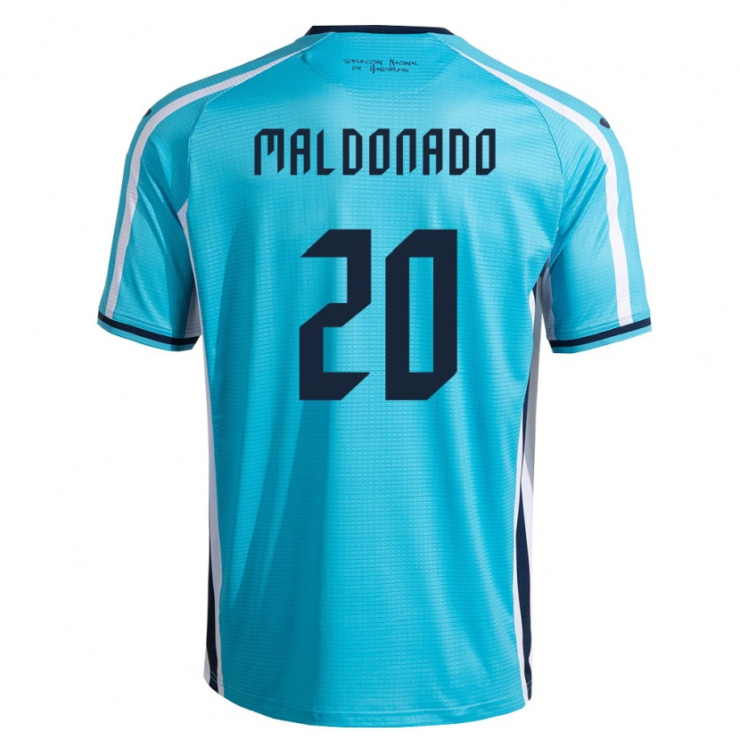 Danxen Hombre Camiseta Honduras Alessandro Maldonado #20 Azul Cielo Marino 2ª Equipación 26-28 La Camisa