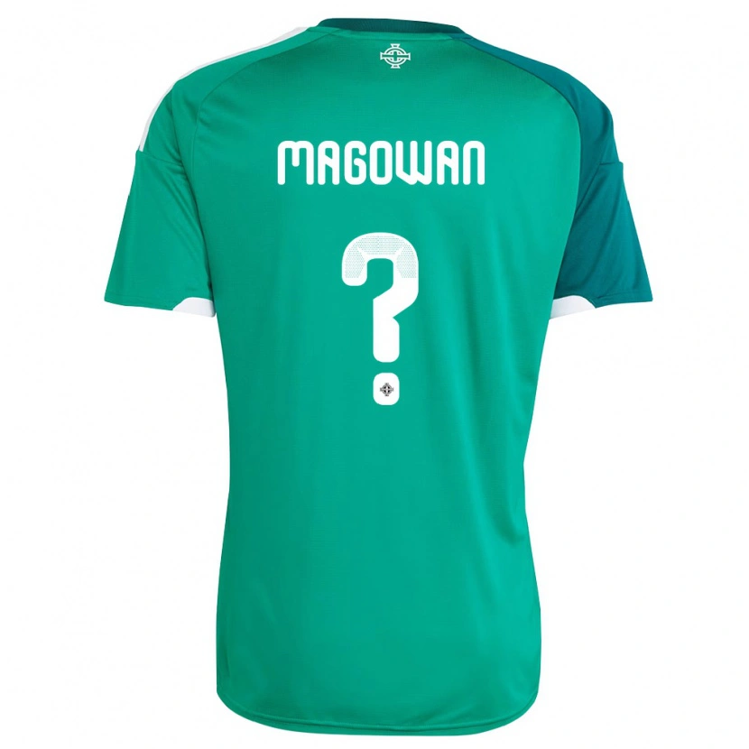 Danxen Mujer Camiseta Irlanda Del Norte Zak Magowan #0 Verde Blanco 1ª Equipación 26-28 La Camisa