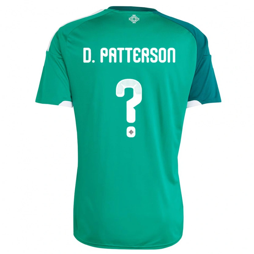 Danxen Mujer Camiseta Irlanda Del Norte Dan Patterson #0 Verde Blanco 1ª Equipación 26-28 La Camisa