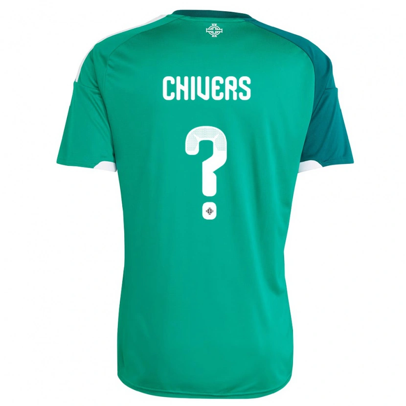 Danxen Mujer Camiseta Irlanda Del Norte Kyle Chivers #0 Verde Blanco 1ª Equipación 26-28 La Camisa