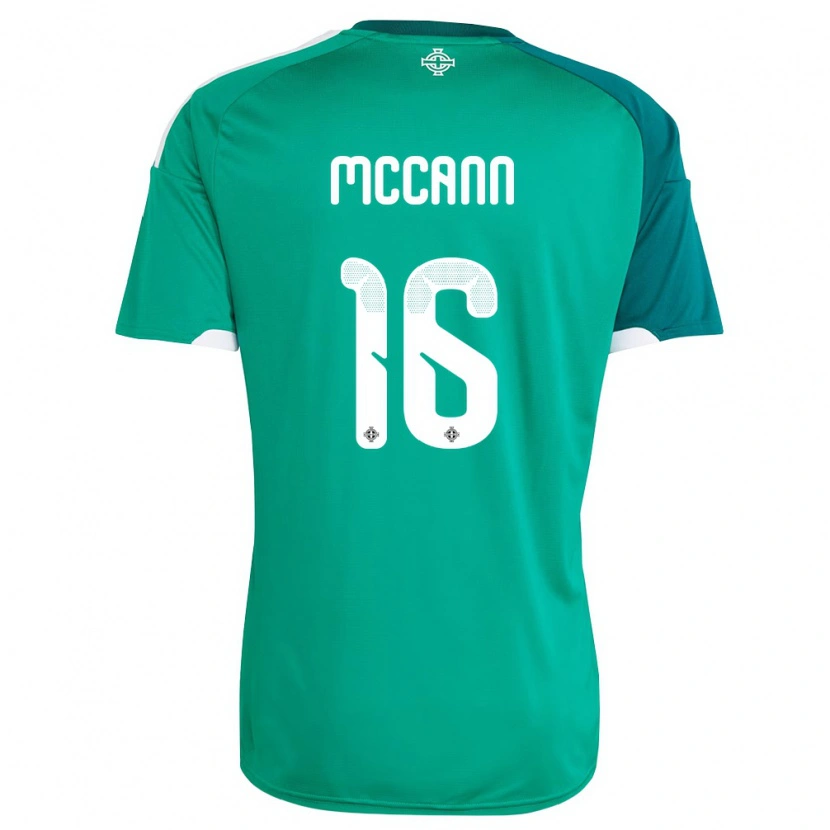Danxen Mujer Camiseta Irlanda Del Norte Ali Mccann #16 Verde Blanco 1ª Equipación 26-28 La Camisa