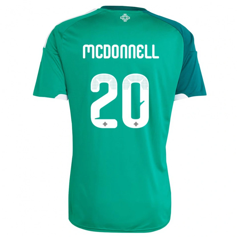 Danxen Mujer Camiseta Irlanda Del Norte Jamie Mcdonnell #20 Verde Blanco 1ª Equipación 26-28 La Camisa