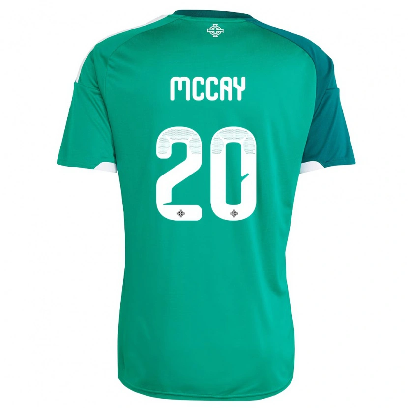 Danxen Mujer Camiseta Irlanda Del Norte Callum Mccay #20 Verde Blanco 1ª Equipación 26-28 La Camisa