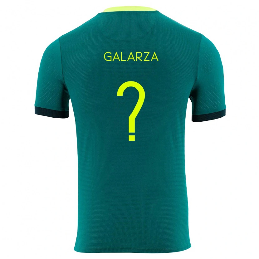 Danxen Mujer Camiseta Bolivia Lucas Galarza #0 Verde Amarillo Negro 1ª Equipación 26-28 La Camisa