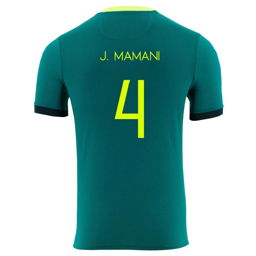 Danxen Mujer Camiseta Bolivia Jhylian Mary Mamani #4 Verde Amarillo Negro 1ª Equipación 26-28 La Camisa