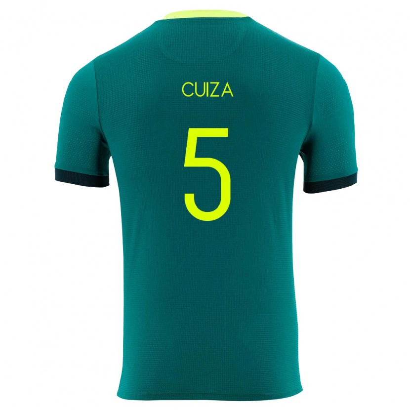 Danxen Mujer Camiseta Bolivia Santiago Cuiza #5 Verde Amarillo Negro 1ª Equipación 26-28 La Camisa
