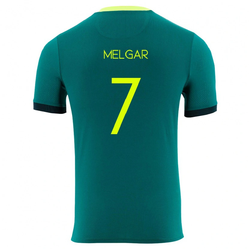 Danxen Mujer Camiseta Bolivia Santiago Melgar #7 Verde Amarillo Negro 1ª Equipación 26-28 La Camisa