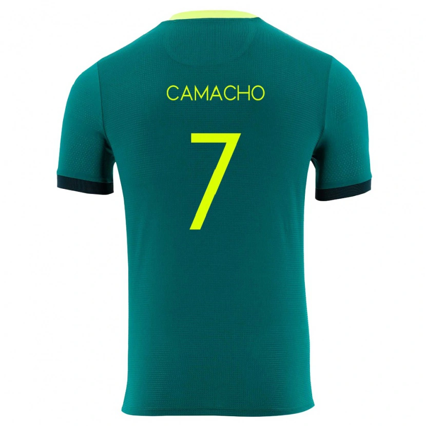 Danxen Mujer Camiseta Bolivia Alejandro Camacho #7 Verde Amarillo Negro 1ª Equipación 26-28 La Camisa
