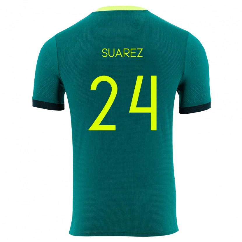 Danxen Mujer Camiseta Bolivia Marcelo Suárez #24 Verde Amarillo Negro 1ª Equipación 26-28 La Camisa