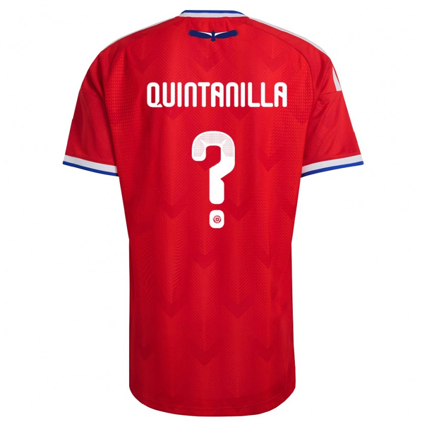 Danxen Mujer Camiseta Chile Vicente Quintanilla #0 Rojo Blanco Azul 1ª Equipación 26-28 La Camisa