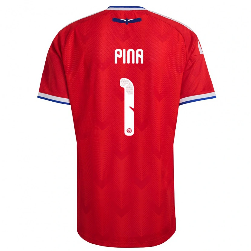 Danxen Mujer Camiseta Chile Cristóbal Piña #1 Rojo Blanco Azul 1ª Equipación 26-28 La Camisa
