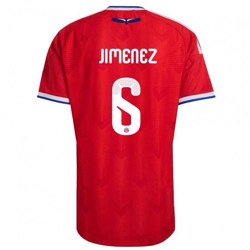 Danxen Mujer Camiseta Chile Yastin Jiménez #6 Rojo Blanco Azul 1ª Equipación 26-28 La Camisa