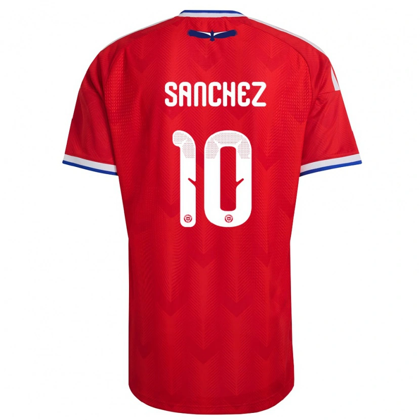 Danxen Mujer Camiseta Chile Alexis Sánchez #10 Rojo Blanco Azul 1ª Equipación 26-28 La Camisa