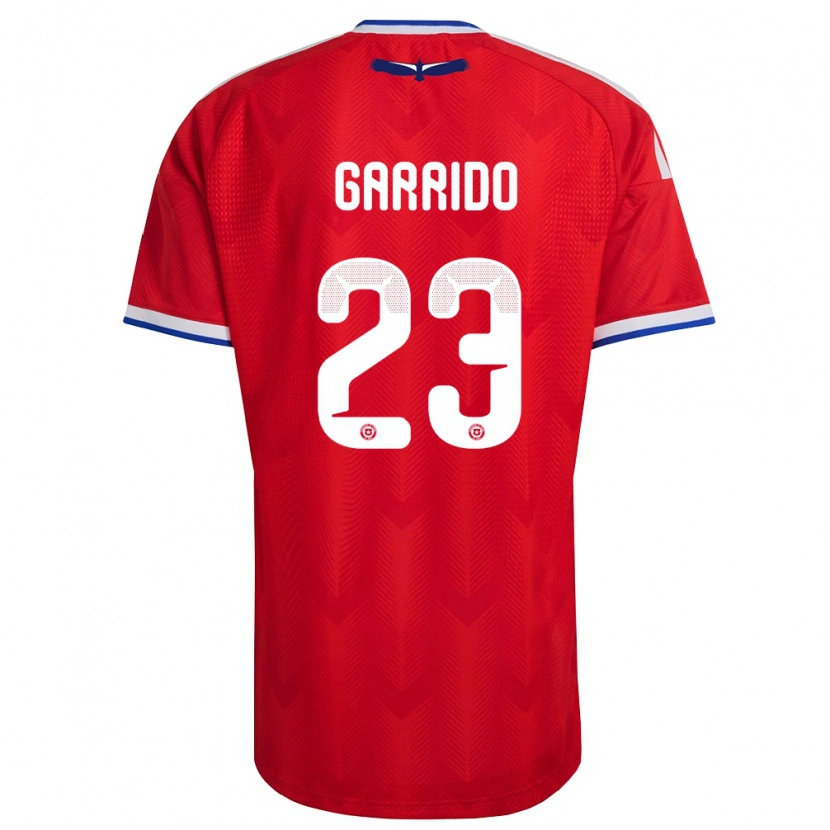 Danxen Mujer Camiseta Chile Pedro Garrido #23 Rojo Blanco Azul 1ª Equipación 26-28 La Camisa