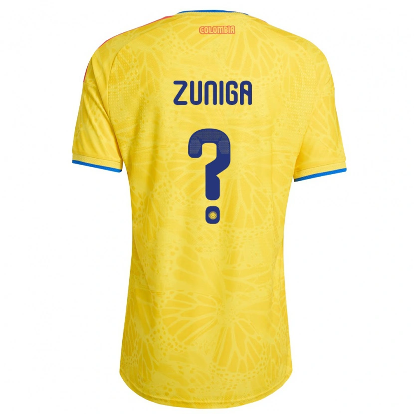 Danxen Mujer Camiseta Colombia Yandel Zuniga #0 Amarillo Azul Rojo 1ª Equipación 26-28 La Camisa