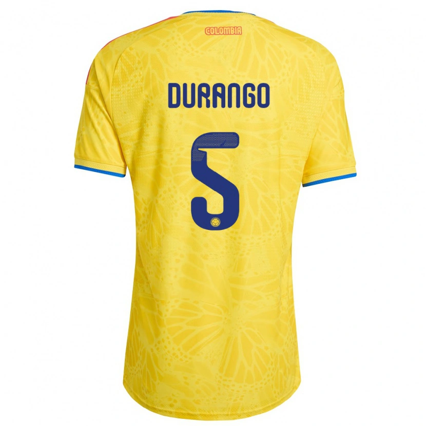 Danxen Mujer Camiseta Colombia Lorena Durango #5 Amarillo Azul Rojo 1ª Equipación 26-28 La Camisa