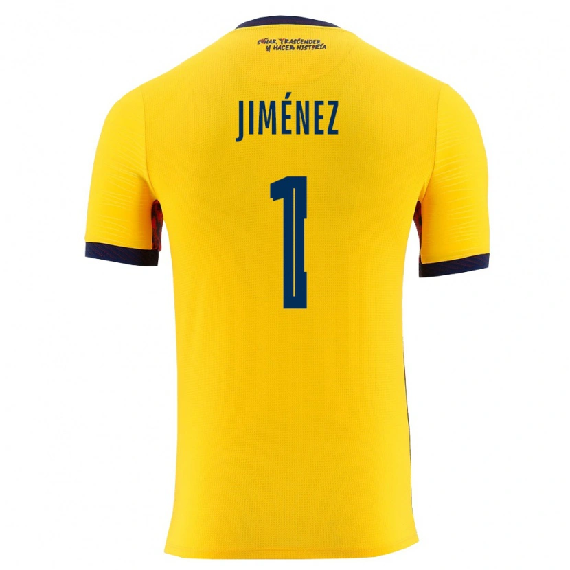 Danxen Mujer Camiseta Ecuador Tony Jimenez #1 Amarillo Marino 1ª Equipación 26-28 La Camisa