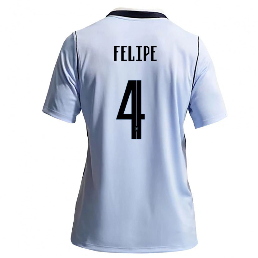 Danxen Mujer Camiseta Uruguay Laura Felipe #4 Azul Cielo Blanco 1ª Equipación 26-28 La Camisa